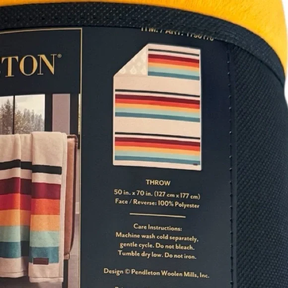 Pendleton Reversible Plush Throw Blanket